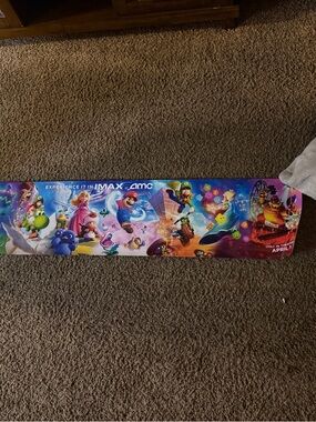 Super Mario galaxy movie Theater Promo Poster panorama style